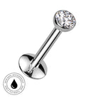 16 Gauge Internally Threaded Titanium Crystal Top Stud