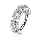 16 Gauge Square Chain Hinged Clicker Ring