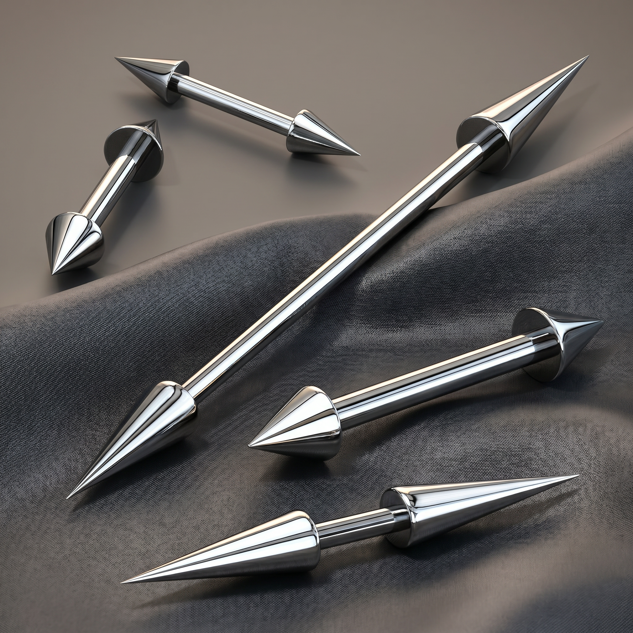 16 Gauge Surgical Steel Spike End Barbell