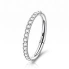 16 Gauge Titanium Crystal Lined Hinged Hoop
