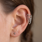 16 Gauge Titanium Dangling Chain Hinged Hoop