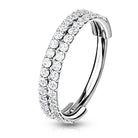 16 Gauge Titanium Double Crystal Lined Hinged Hoop