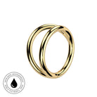 16 Gauge Titanium Double Hoop Hinged Segment Ring