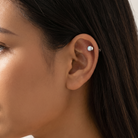 16 Gauge Titanium Opal Topped Internally Threaded Stud