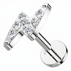 16 Gauge Titanium Threadless Lightning Bolt Stud