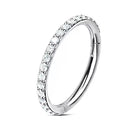 16 Gauge Titanium Crystal Lined Hinged Hoop