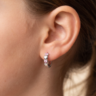 18 Gauge Hypoallergenic Crystal Heart Kids Hoop Earrings