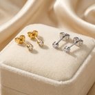 20 Gauge Implant Grade Titanium Crystal Stud Earrings