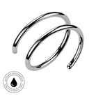 20 Gauge Titanium Double Hoop Nose Ring