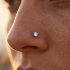 20 Gauge Titanium Prong Set Crystal Screw Nose Stud