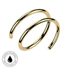 20 Gauge Titanium Double Hoop Nose Ring