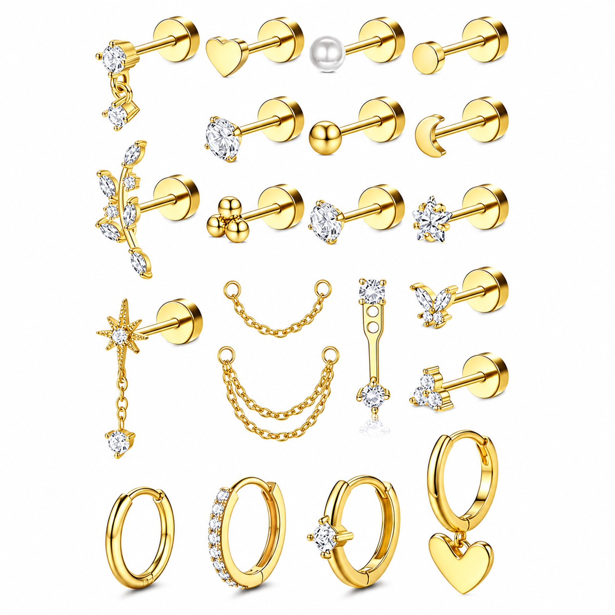 21_pack_cartilage_studs_and_clicker_hoops_gold 