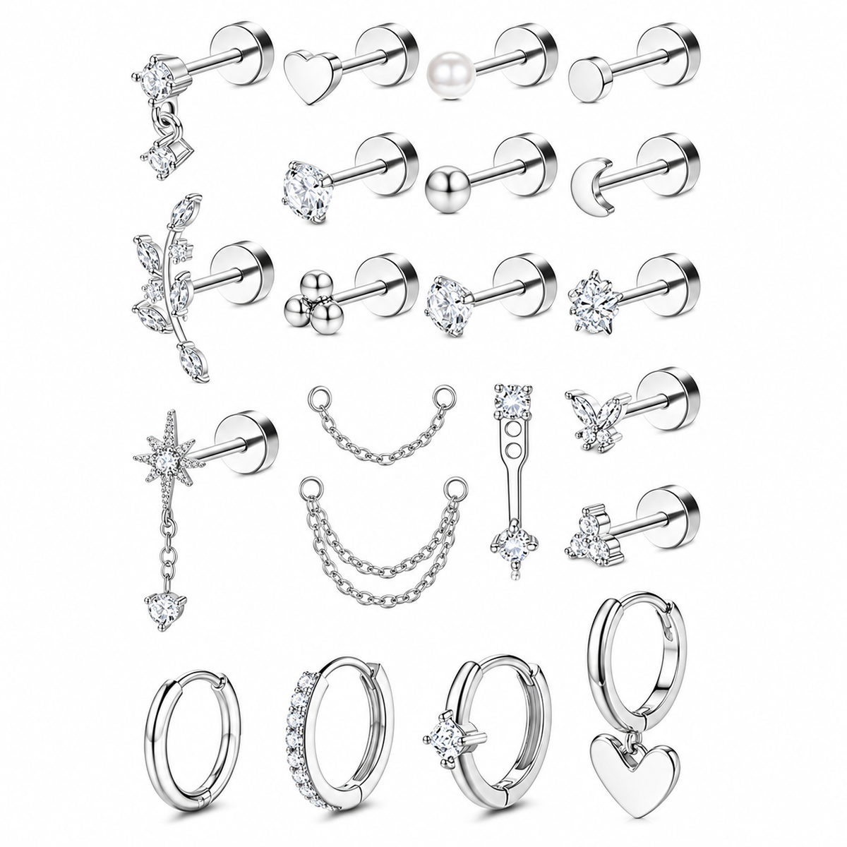 21_pack_silver_studs_and_clicker_cartilage_hoops_-_silver