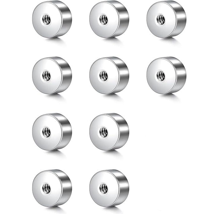 316L Surgical Steel Replacement Threaded Flat Back