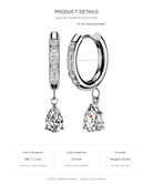 Hypoallergenic Dangling Teardrop Huggie Hoop Earrings