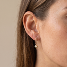 Dangling Geometric Crystal Huggie Hoop Earrings