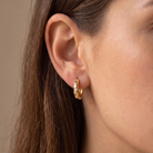 Gold Plated Sterling Silver Celestial Hoop Earrings