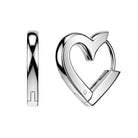 Hypoallergenic Heart Shaped Hinged Hoop Earrings