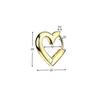 Hypoallergenic Heart Shaped Hinged Hoop Earrings