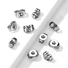 Cherry Diva BALL END SET OF 10 BACKS 316L Surgical Steel Butterfly Earring Back
