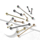 Cherry Diva Barbell 14 Gauge PVD Coated Titanium Industrial Barbell