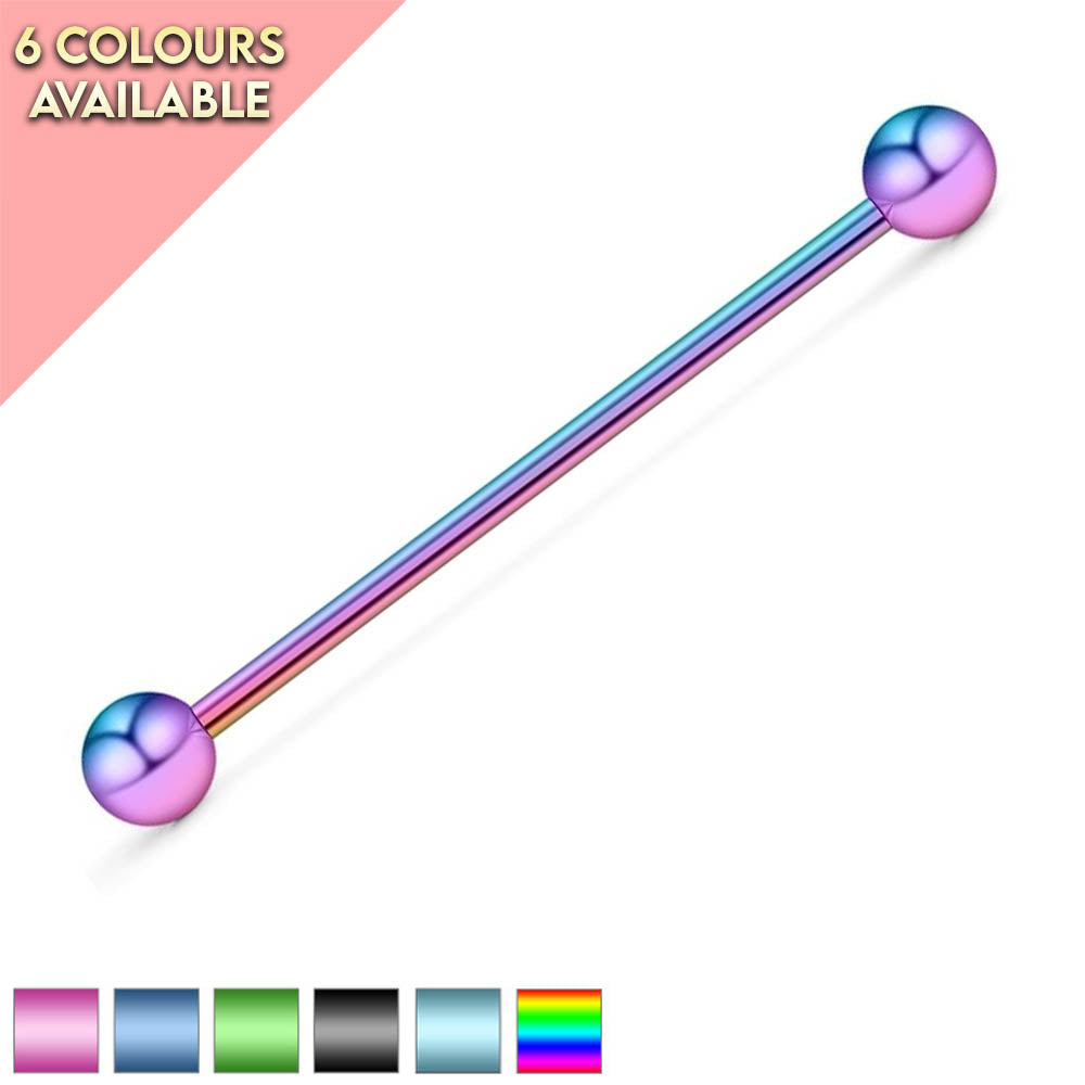 14 Gauge Titanium IP Coated 38MM Barbell Cherry Diva