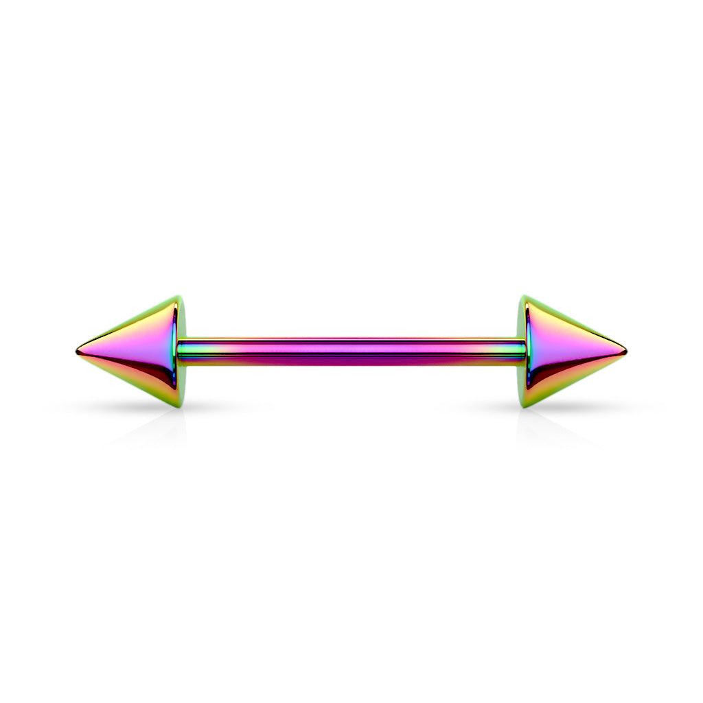 Cherry Diva Barbell 14 Gauge Titanium IP Spike End Barbell
