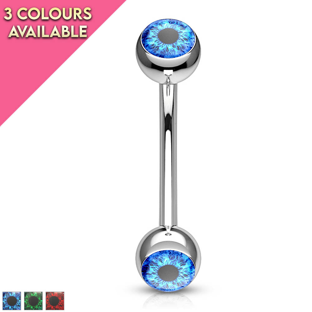Body Jewelry, Surgical Steel Barbell Eyebrow Ring with Jewels