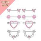 Multi Pack Of 8 Pink Opal Nipple Shield Set