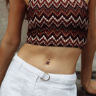 Cherry Diva belly bar 14 Gauge Titanium Aurora Crystal Belly Button Ring