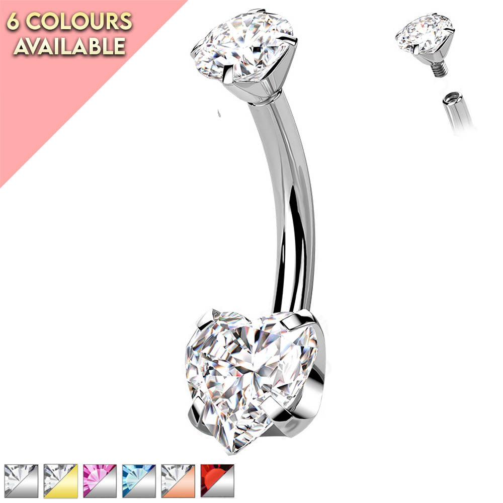 Belly Button Rings Set 14K Gold Plated 9mm CZ Double Gem Belly Button Ring – Internal Threaded Navel Barbell, 14 Gauge Navel Ring Gold - Foto 5