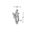 Cherry Diva Belly Button Ring 14 Gauge Hinged Crystal Butterfly Belly Button Ring