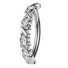 Cherry Diva Belly Button Ring 14 Gauge Hinged Crystal Criss Cross Belly Button Ring