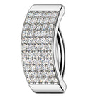 Cherry Diva Belly Button Ring 14 Gauge Hinged Five Crystal Row Belly Button Ring