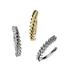 Cherry Diva Belly Button Ring 14 Gauge Hinged Twisted Bar Belly Button Ring