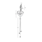 Cherry Diva Belly Button Ring 14 Gauge Surgical Steel Dangling Heart Belly Button Ring