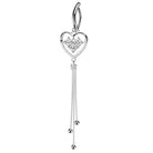 Cherry Diva Belly Button Ring 14 Gauge Surgical Steel Dangling Heart Belly Button Ring