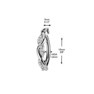 Cherry Diva Belly Button Ring 14 Gauge Surgical Steel Hinged Crystal Twist Belly Button Ring