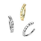 Cherry Diva Belly Button Ring 14 Gauge Surgical Steel Hinged Spiked Belly Button Ring