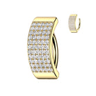 Cherry Diva Belly Button Ring Gold 14 Gauge Hinged Five Crystal Row Belly Button Ring