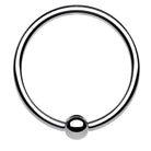 Cherry Diva Bendable Hoop Ring 18 Gauge Titanium Fixed Ball Bendable Hoop Ring