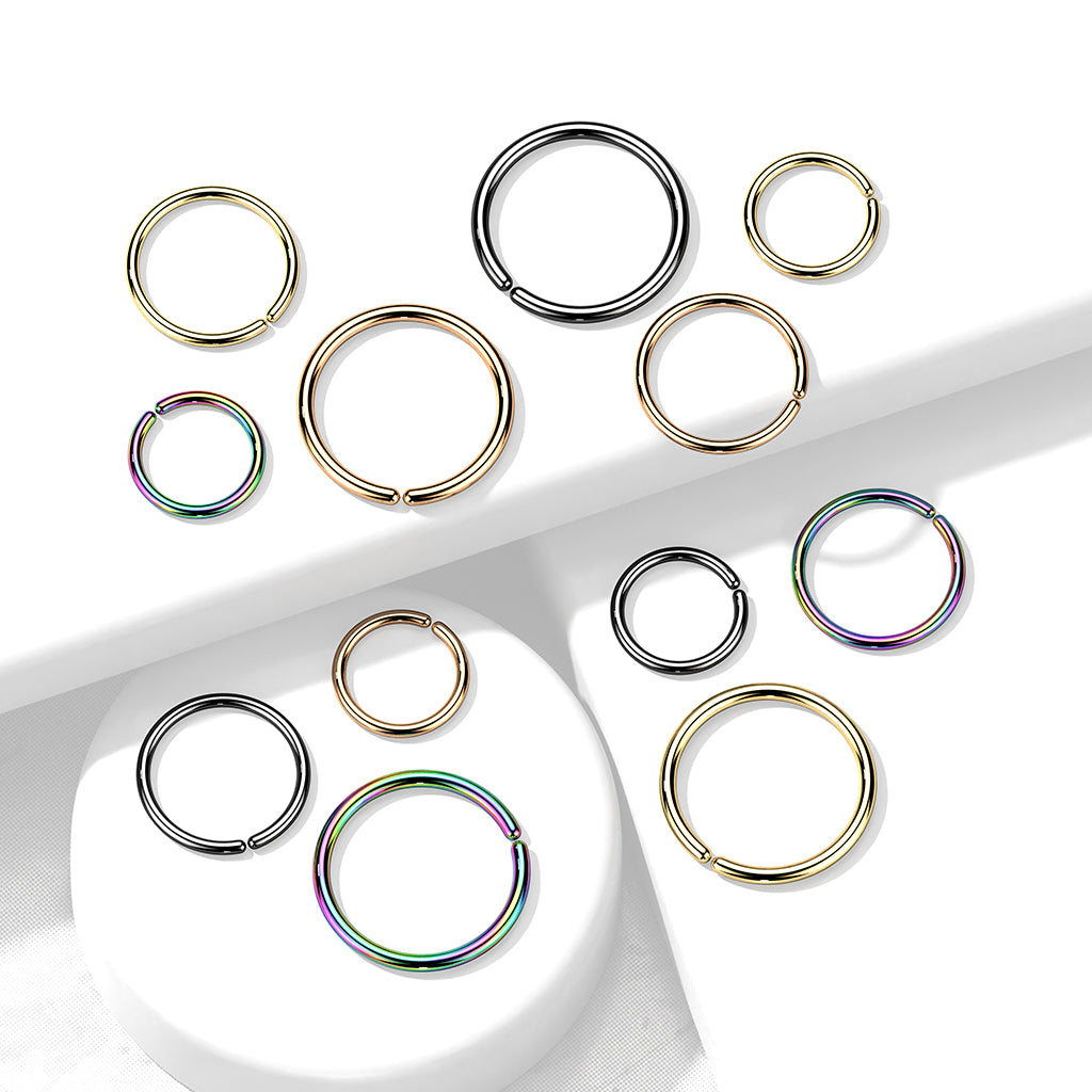 Cherry Diva Bendable Hoop Ring 20 Gauge Hypoallergenic Colourful Titanium Bendable Hoop