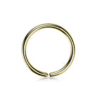 Cherry Diva Bendable Hoop Ring Gold / 6MM 20 Gauge Hypoallergenic Colourful Titanium Bendable Hoop