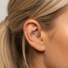 Cherry Diva Circular Barbell 16 Gauge Externally Threaded Titanium Circular Barbell