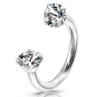 Cherry Diva Circular Barbell 16 Gauge Hypoallergenic Internally Threaded Crystal Circular Barbell