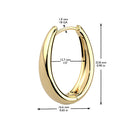 Cherry Diva Earrings 18 Gauge Silver Hypoallergenic Hinged Oval Hoop Earrings
