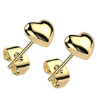 Cherry Diva Earrings 20 Gauge Dainty Heart Stainless Steel Stud Earrings