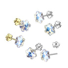 Cherry Diva Earrings 20 Gauge Hypoallergenic Crystal Flower Stud Earrings