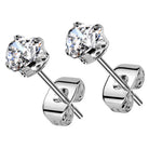 Cherry Diva Earrings 20 Gauge Hypoallergenic Crystal Heart Stud Earrings