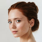 Cherry Diva Earrings 20 Gauge Hypoallergenic Pearl Stud Earrings